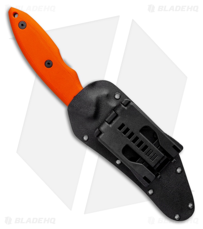 Jeff Hall Custom Persian Fixed Blade Knife Orange G10 (5.25" Gray SW)