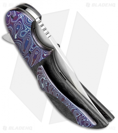 Jeff VanderMeulen Custom Barely Legal Knife MokuTi/CF (3.75" Satin)