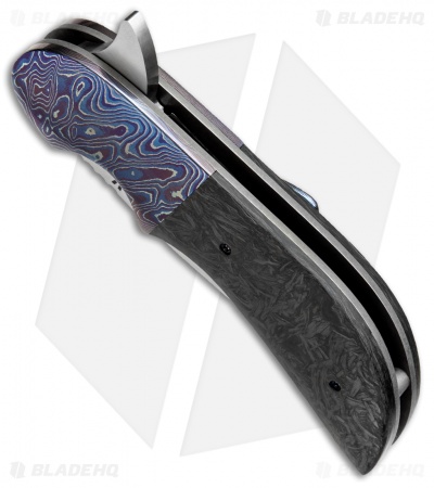 Jeff VanderMeulen Custom Barely Legal Knife MokuTi/CF (3.75" Satin)