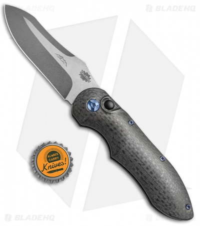 Jerry Moen Blue Max 1 Automatic Knife Carbon Fiber (3.75" Two-Tone)