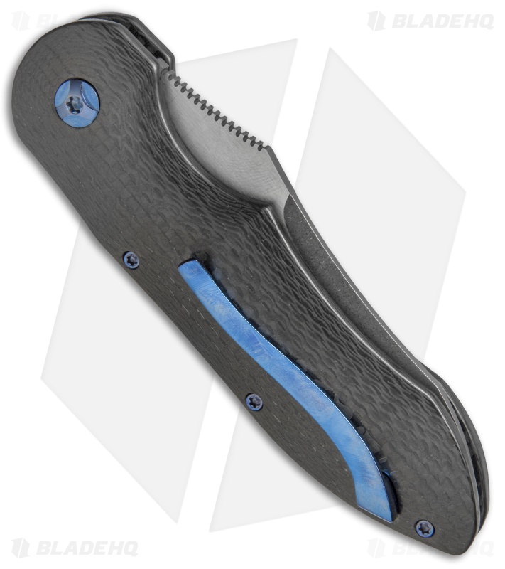 Jerry Moen Blue Max 1 Automatic Knife Carbon Fiber (3.75" Two-Tone)
