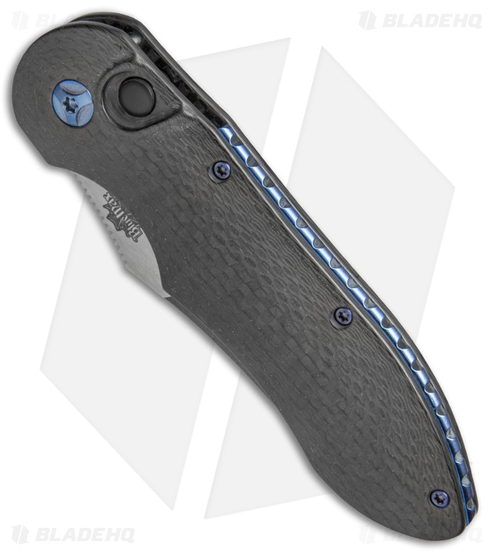 Jerry Moen Blue Max 1 Automatic Knife Carbon Fiber (3.75" Two-Tone)