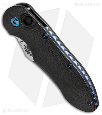 Jerry Moen Blue Max 2 Automatic Knife Carbon Fiber (3.1" Two-Tone)