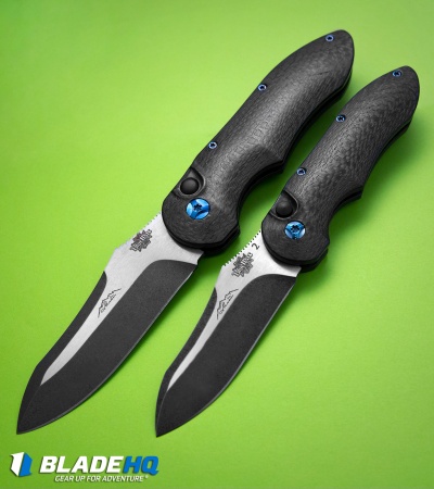 Jerry Moen Blue Max 1 Automatic Knife Carbon Fiber (3.75" Two-Tone)