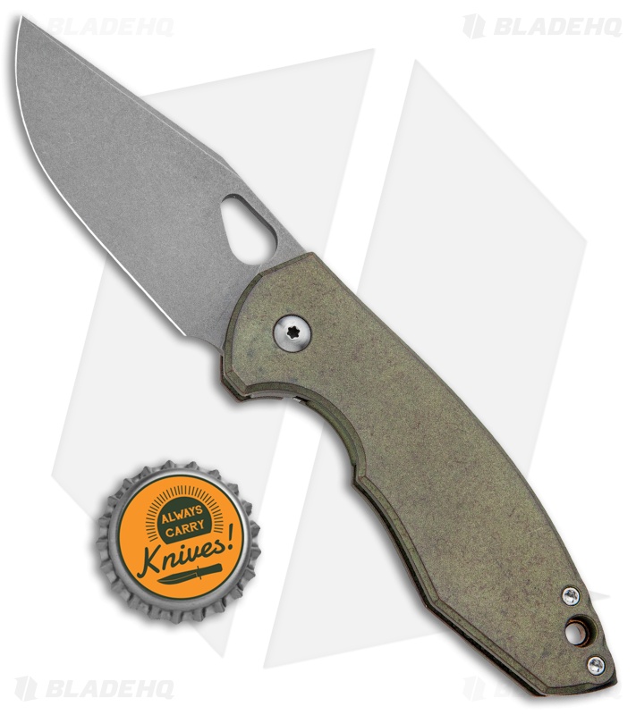 VoxKnives Custom FX - Folding Knife | Green Titanium | Blade HQ