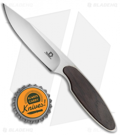 JD Van Deventer V1 Slim Neck Knife Fixed Blade Ebony Wood (2.75" Satin)