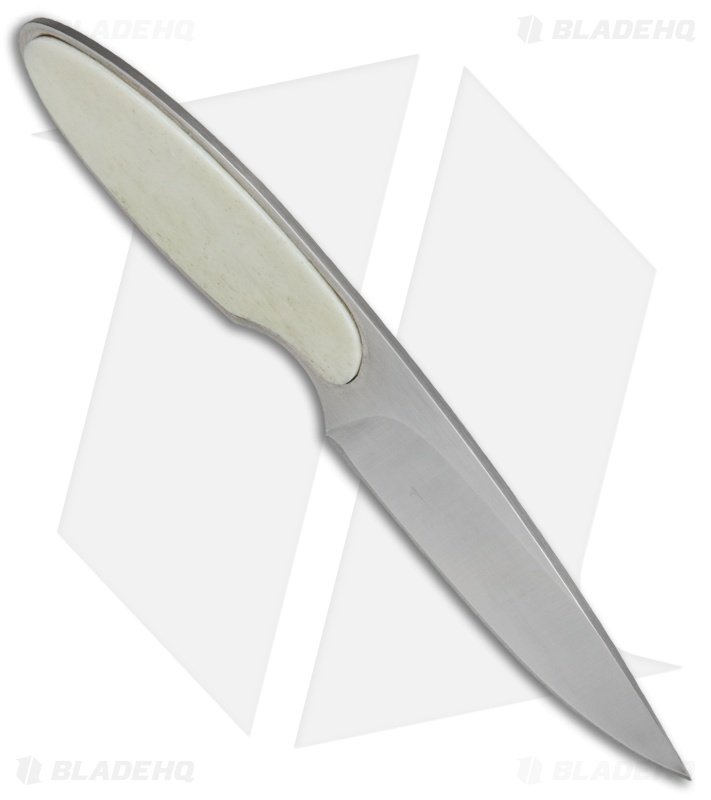 JD Van Deventer V1 Slim Neck Knife Fixed Blade Giraffe Bone (2.75" Satin)