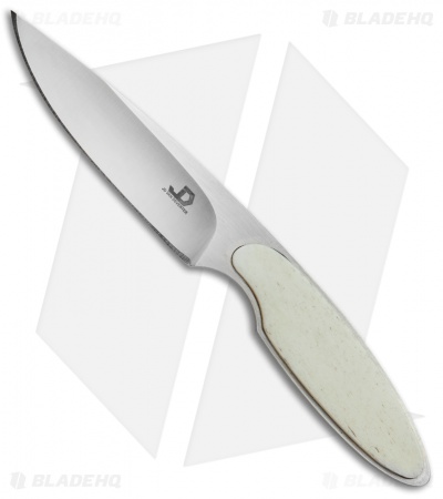 JD Van Deventer V1 Slim Neck Knife Fixed Blade Giraffe Bone (2.75" Satin)