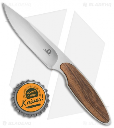 JD Van Deventer V1 Slim Neck Knife Fixed Blade Tamboti Wood (2.75" Satin)