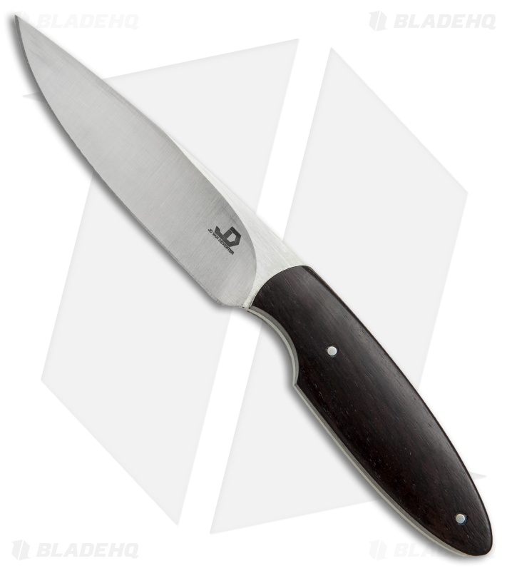 JD Van Deventer V2 Neck Knife Fixed Blade Ebony Wood (2.75" Satin)
