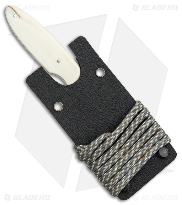 JD Van Deventer V2 Neck Knife Fixed Blade Warthog Ivory (2.75" Satin)