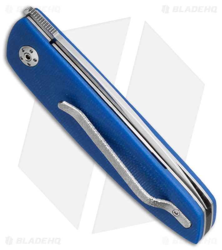 JD van Deventer JN Everyday Flipper Liner Lock Knife Blue G-10 (2.5" Satin)