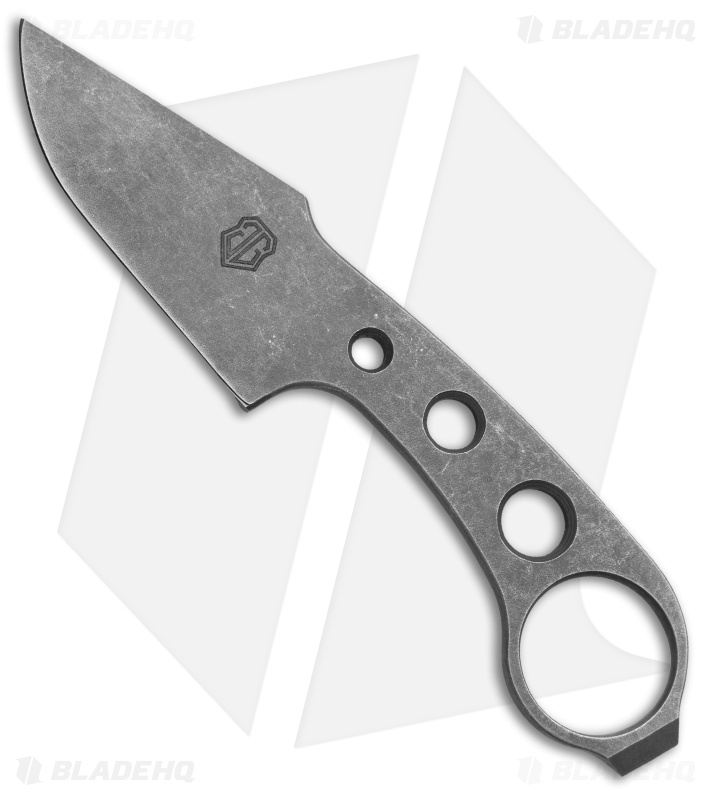 John Gray Custom Accomplice Clip Point Fixed Blade Knife Blue Cord (3" Acid SW)
