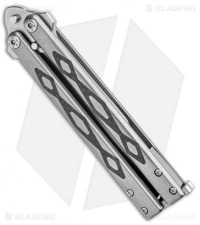 John Gray Custom Balisong Butterfly Knife Titanium w/ Carbon Fiber (4.25" Satin)