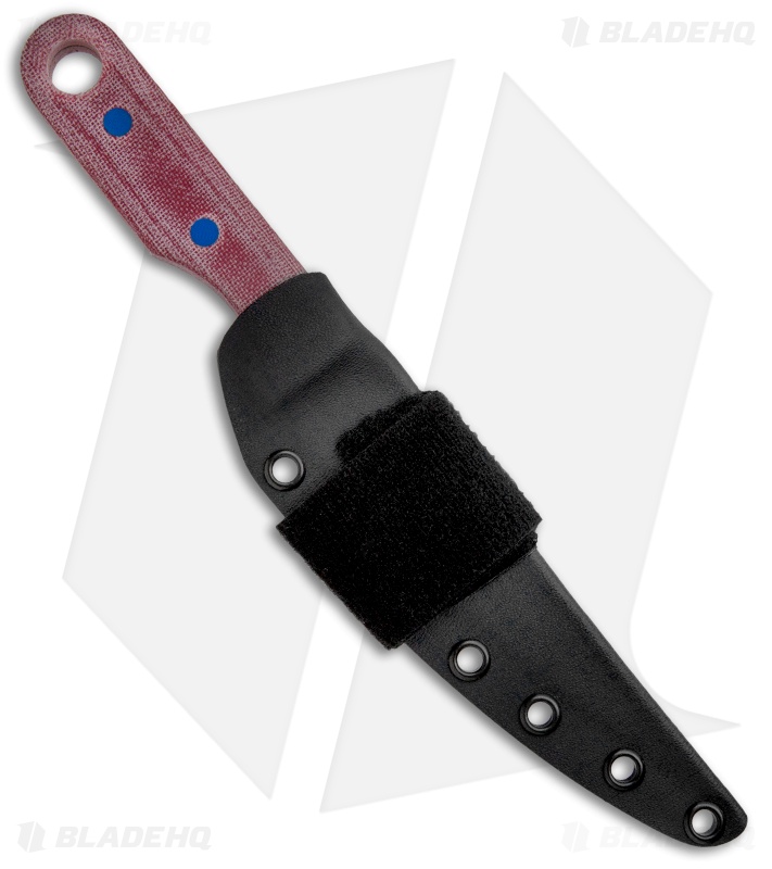 John Gray Knives Custom Fixed Blade Fillet Knife Red Terotuf (5" Graytanium)