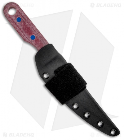 John Gray Knives Custom Fixed Blade Fillet Knife Red Terotuf (5" Graytanium)