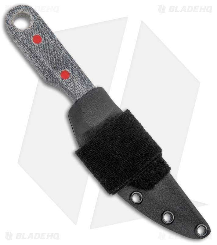 John Gray Knives Custom Fixed Blade Steak Knife Black Terotuf (3.5" Graytanium)