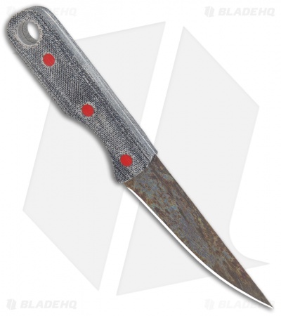 John Gray Knives Custom Fixed Blade Steak Knife Black Terotuf (3.5" Graytanium)