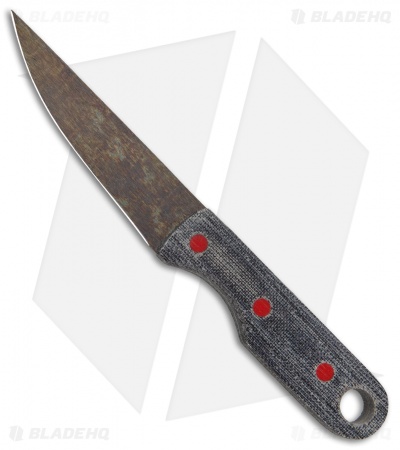 John Gray Knives Custom Fixed Blade Steak Knife Black Terotuf (3.5" Graytanium)