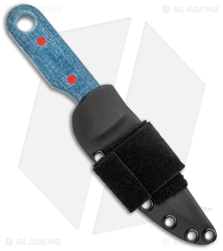 John Gray Knives Custom Fixed Blade Steak Knife Blue Terotuf (3.5" Graytanium)