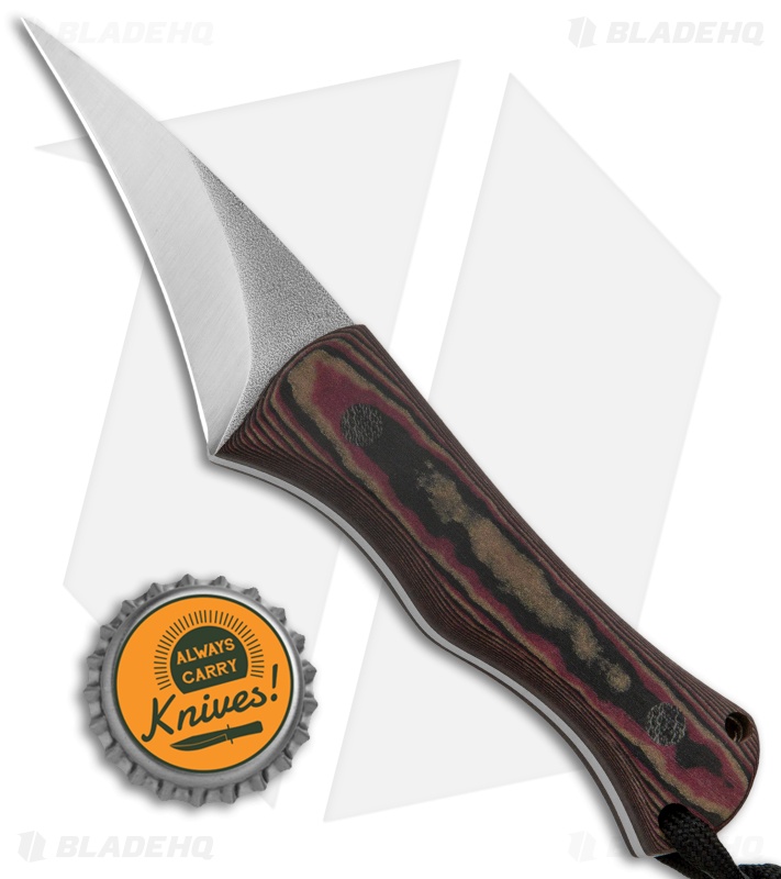 John Gray Knives Custom Spur Fighting Fixed Blade Knife (2.5" Stonewash)