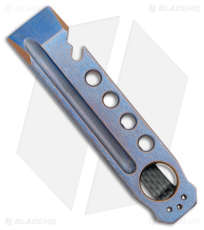 John Gray Titanium Bottle Opener Pry Bar Blue/Bronze (4.5")
