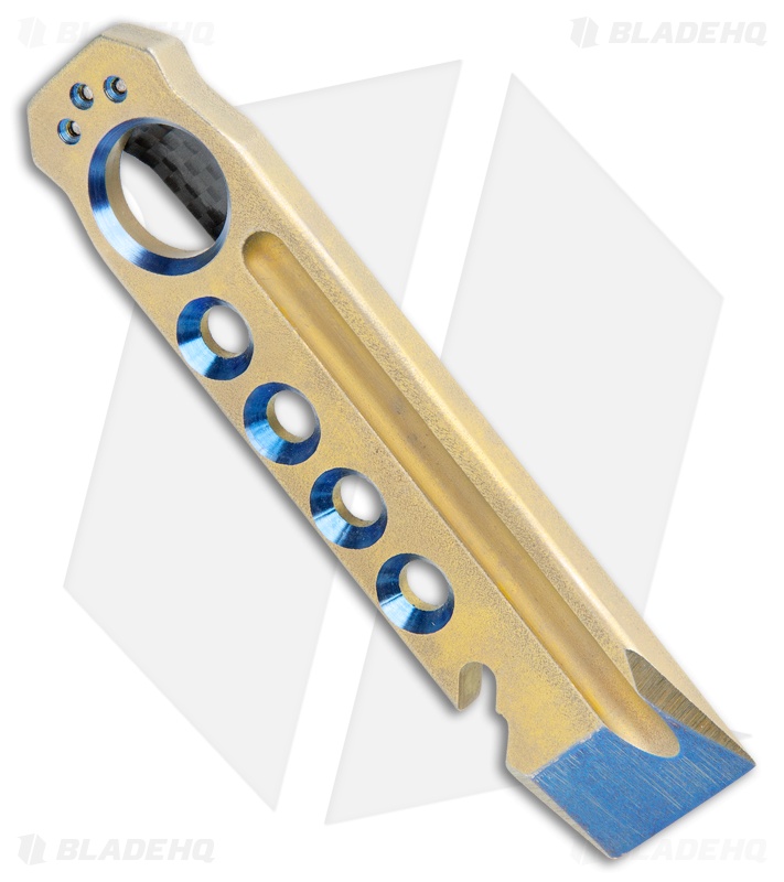 John Gray Titanium Bottle Opener Pry Bar Bronze/Blue (4.5") Blade HQ