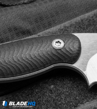 John Gray Custom Accomplice Bowie Knife Black G-10 (3.25" Satin)