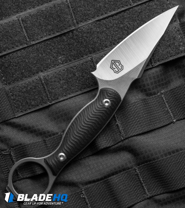 John Gray Custom Accomplice Bowie Knife Black G-10 (3.25" Satin)