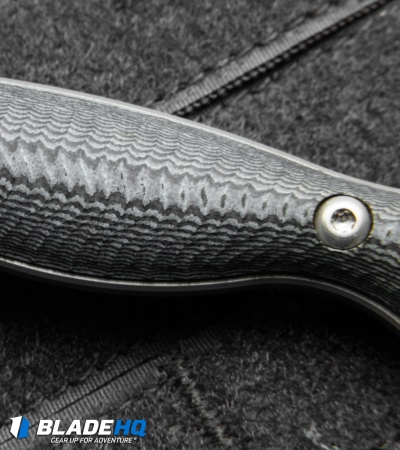 John Gray Custom Accomplice Fixed Blade Knife Black/Gray G-10 (3.25" Acid SW)