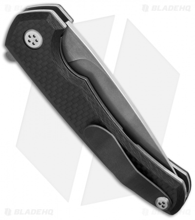 John Gray Custom Intercept Flipper Knife Carbon Fiber (3.875" Bead Blast)