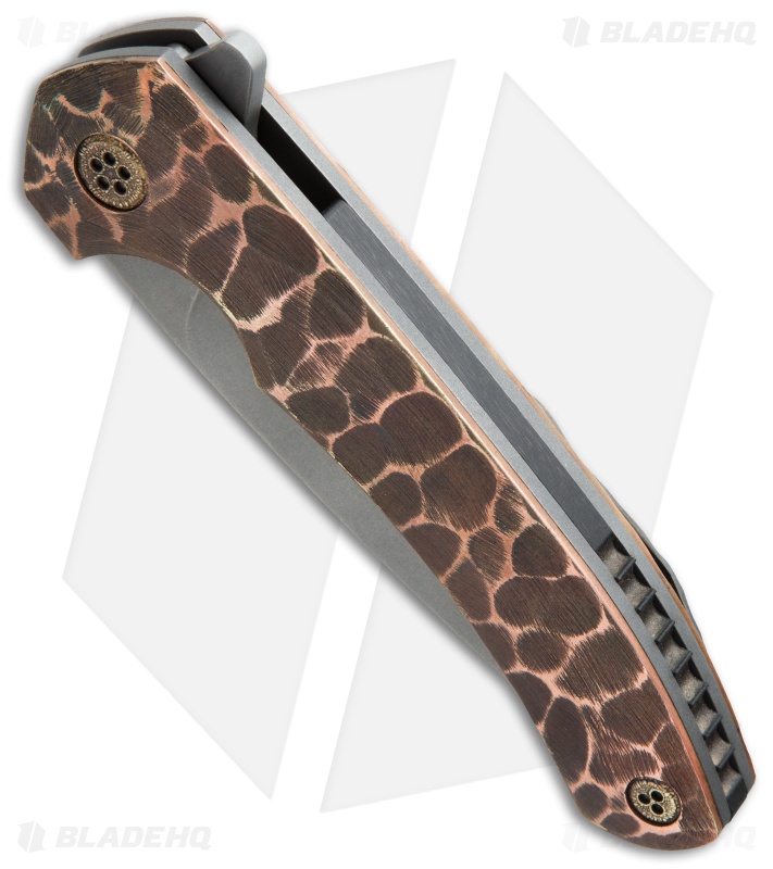 John Gray Custom Intercept Flipper Knife Copper (3.875" Bead Blast)