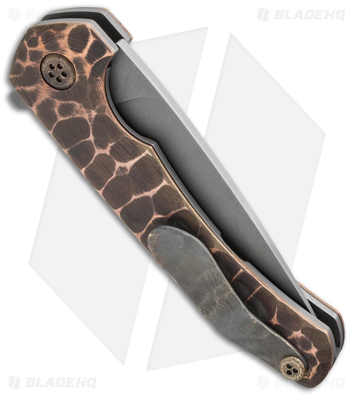 John Gray Custom Intercept Flipper Knife Copper (3.875" Bead Blast)