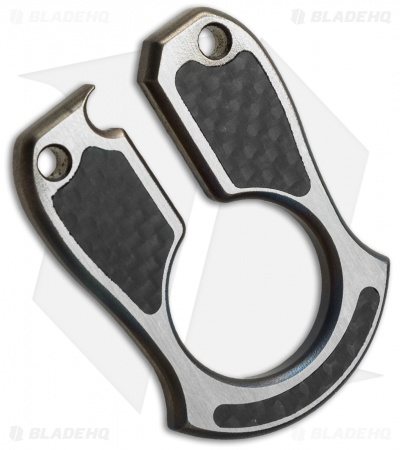 John Gray Keyper Bottle Opener Keychain - Carbon Fiber/Heat Colored Titanium