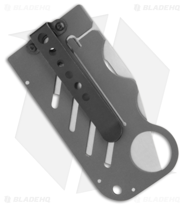 John Kubasek Creditor II Shark Bite Money Clip Knife Gray Ti (2.88" Satin/CF)