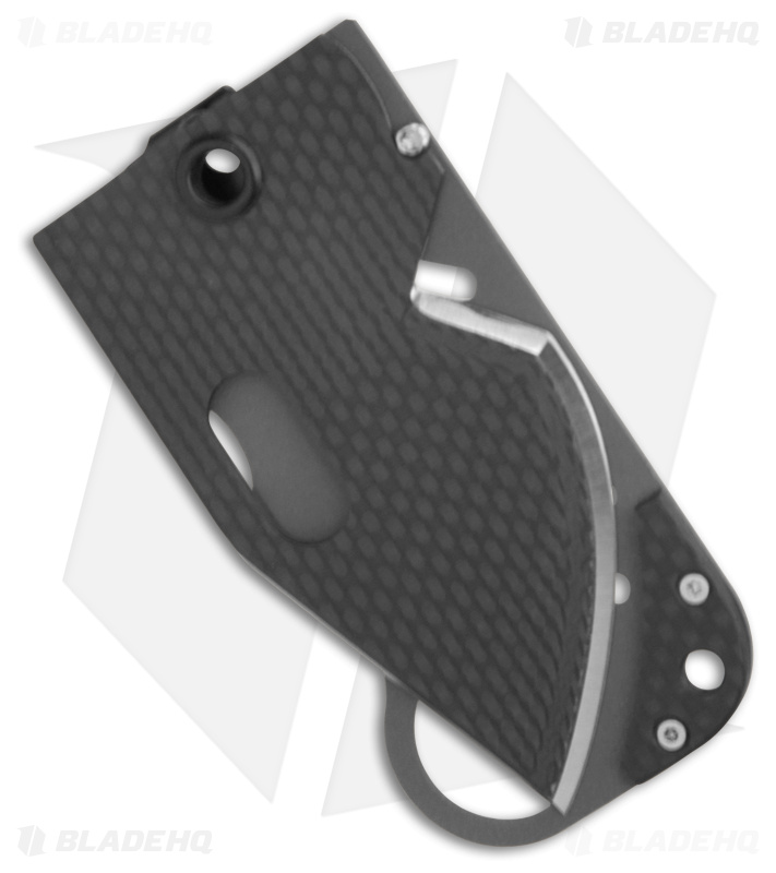 John Kubasek Creditor II Shark Bite Money Clip Knife Gray Ti (2.88" Satin/CF)