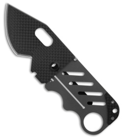 John Kubasek Creditor II Shark Bite Money Clip Knife Gray Ti (2.88&quot; Satin/CF) | 201038
