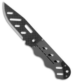 John Kubasek Stowaway Credit Card Money Clip Knife Gray Ti (2.7&quot; Carbon F /D2) | 201041
