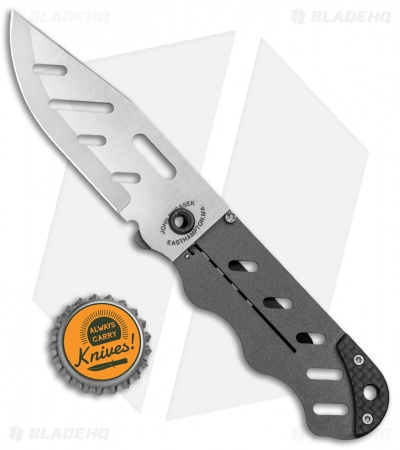 John Kubasek Stowaway Money Clip Knife Titanium/CF (3" Satin)