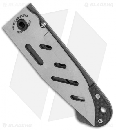 John Kubasek Stowaway Money Clip Knife Titanium/CF (3" Satin)