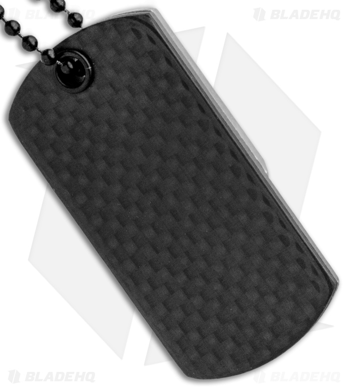 Kubasek Mag-Tag Folder Dog Tag Knife Carbon Fiber (1.75" Stonewash)