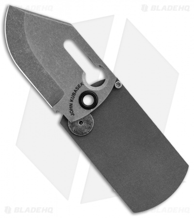 Kubasek Mag-Tag Folder Dog Tag Knife Carbon Fiber (1.75" Stonewash)