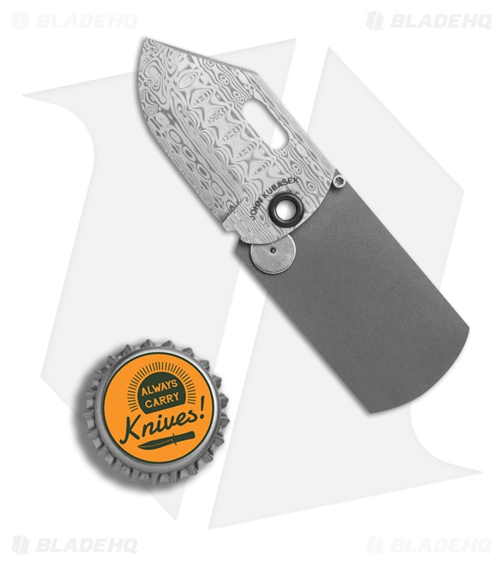 Kubasek MagTag Folder Dog Tag Knife Carbon Fiber/Dama Blade HQ