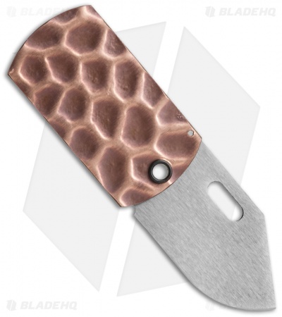 Kubasek Mag-Tag Folder Dog Tag Knife Hammered Copper (1.75