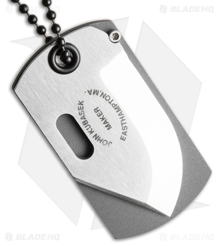Kubasek Mag-Tag Folder Dog Tag Knife Hammered Copper (1.75