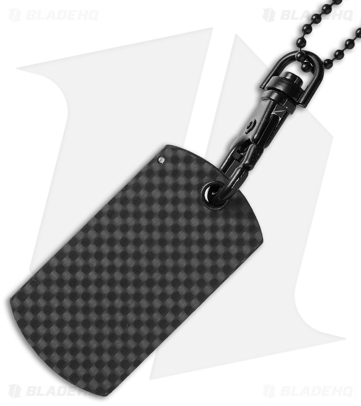 Kubasek Mag-Tag Folder Dog Tag Knife Carbon Fiber (1.75" Satin)
