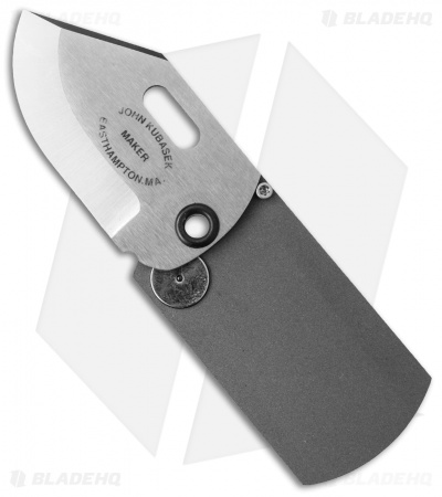 Kubasek Mag-Tag Folder Dog Tag Knife Aluminum Diamond Plate (1.75" Satin)