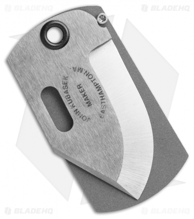 Kubasek Mag-Tag Folder Dog Tag Knife Aluminum Diamond Plate (1.75" Satin)