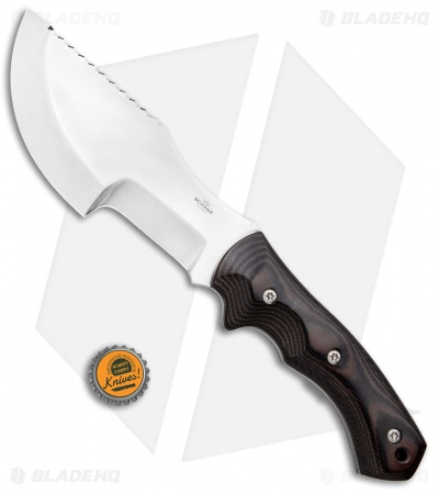 Jurgen Schanz Custom WSK Tracker Knife Micarta Brown (6.5" Satin)