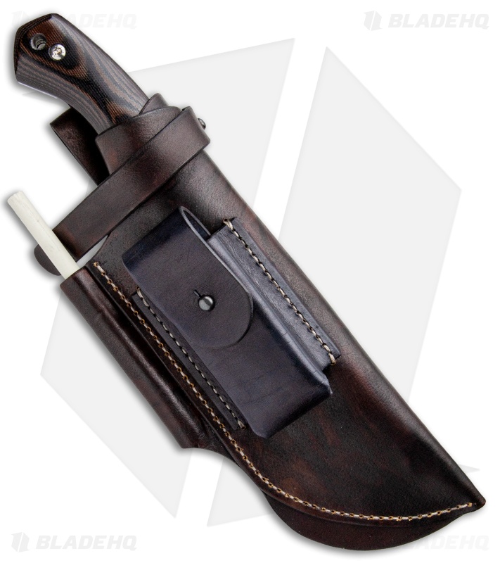 Jurgen Schanz Custom WSK Tracker Knife Micarta Brown (6.5" Satin)